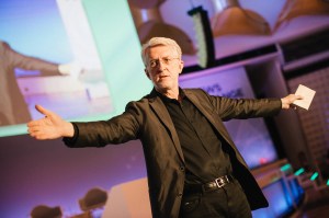 Jeff Jarvis, durante la intervención en News Xchange. 