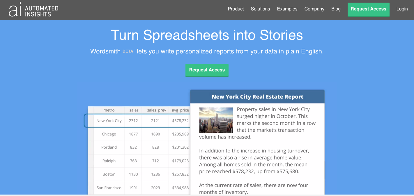 Automated Insights, sistema que crea noticias basándose en datos.