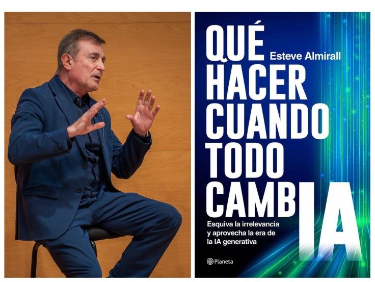 Esteve Almirall, autor del libro Qué hacer cuando todo cambIA. Foto de la izquierda: Iona Edo.